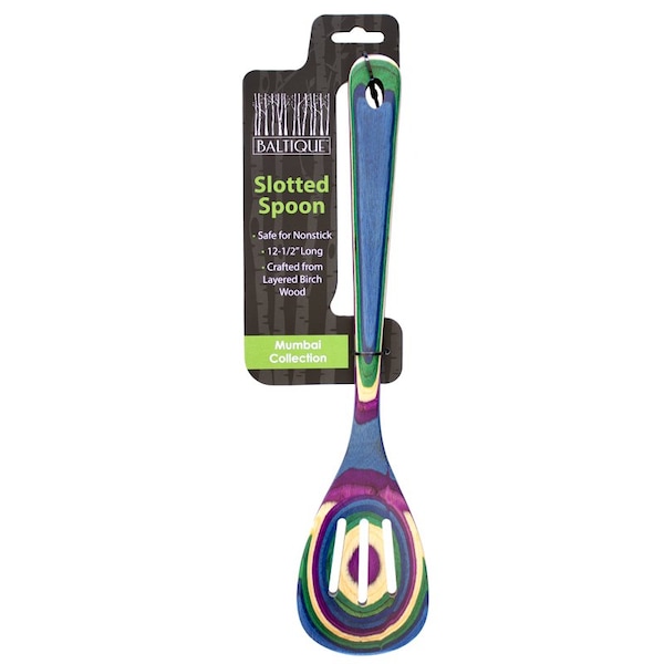 Totally Bamboo Totally Bamboo Baltique Multicolored Birch Wood Slotted Spoon 20-9601 - main